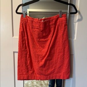 Forever 21 Red Eyelet Mini Skirt